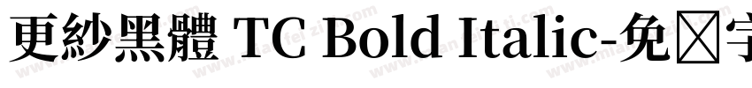 更紗黑體 TC Bold Italic字体转换